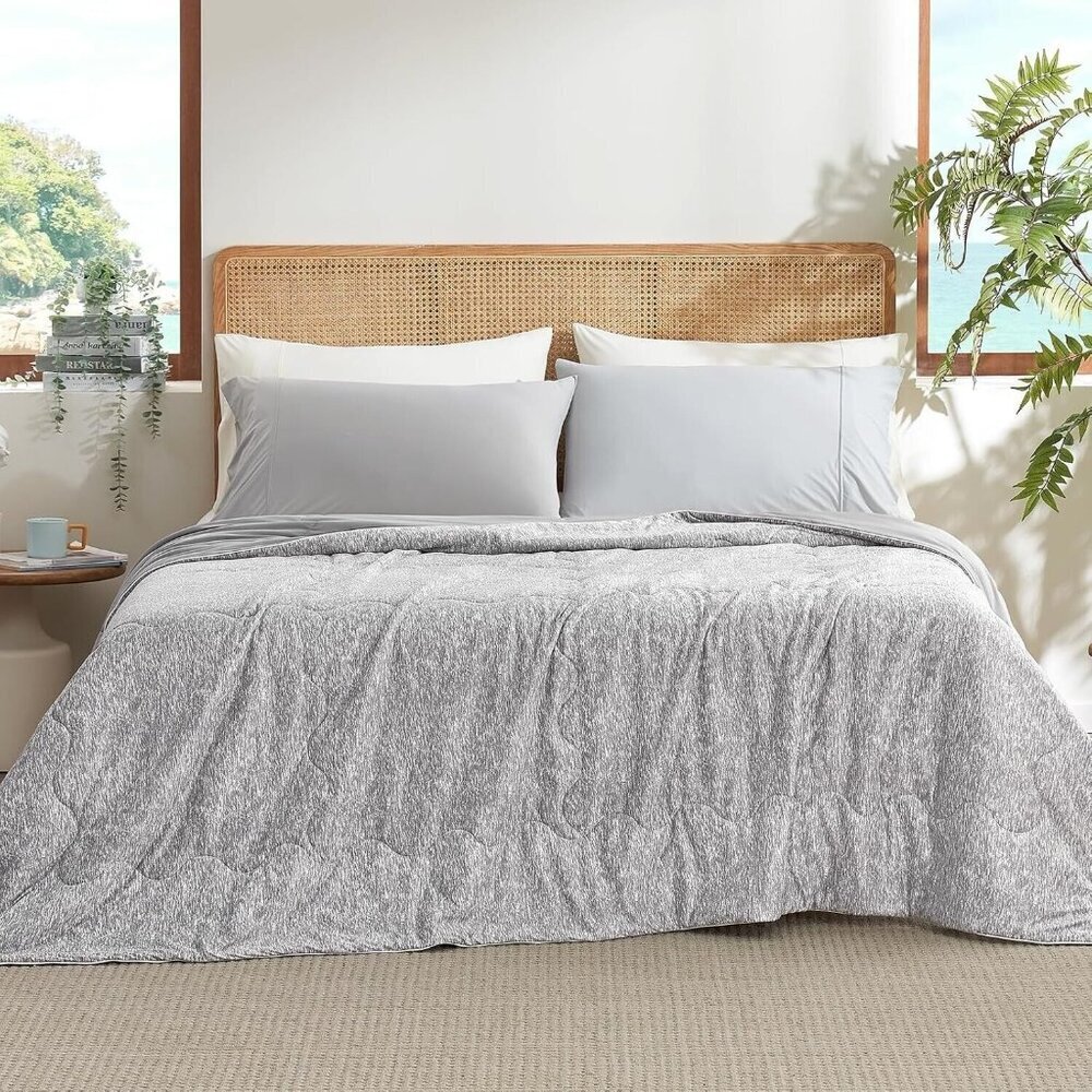 Snuggle Sac QUEEN Cooling Comforter Cool Grey 90x90 for Hot Sleepers All Season